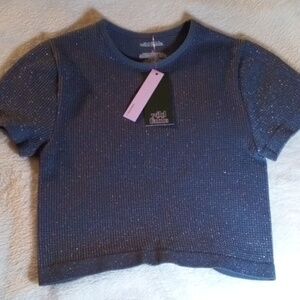 WILD FABLE NWT CROPPED SPARKLEY SHIRT SIZE SMALL